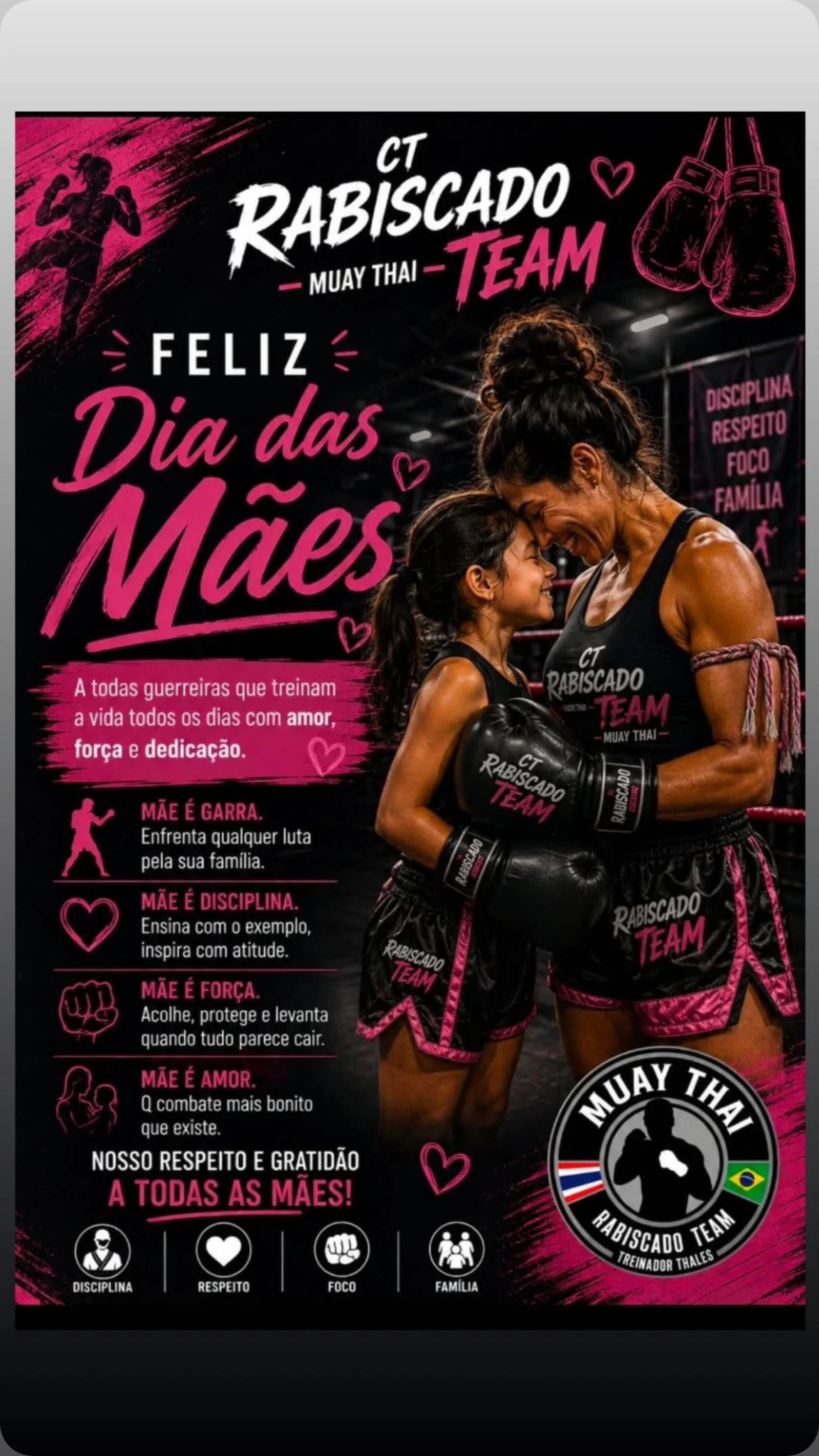 Arte de Dia das Mães do CT Rabiscado Team